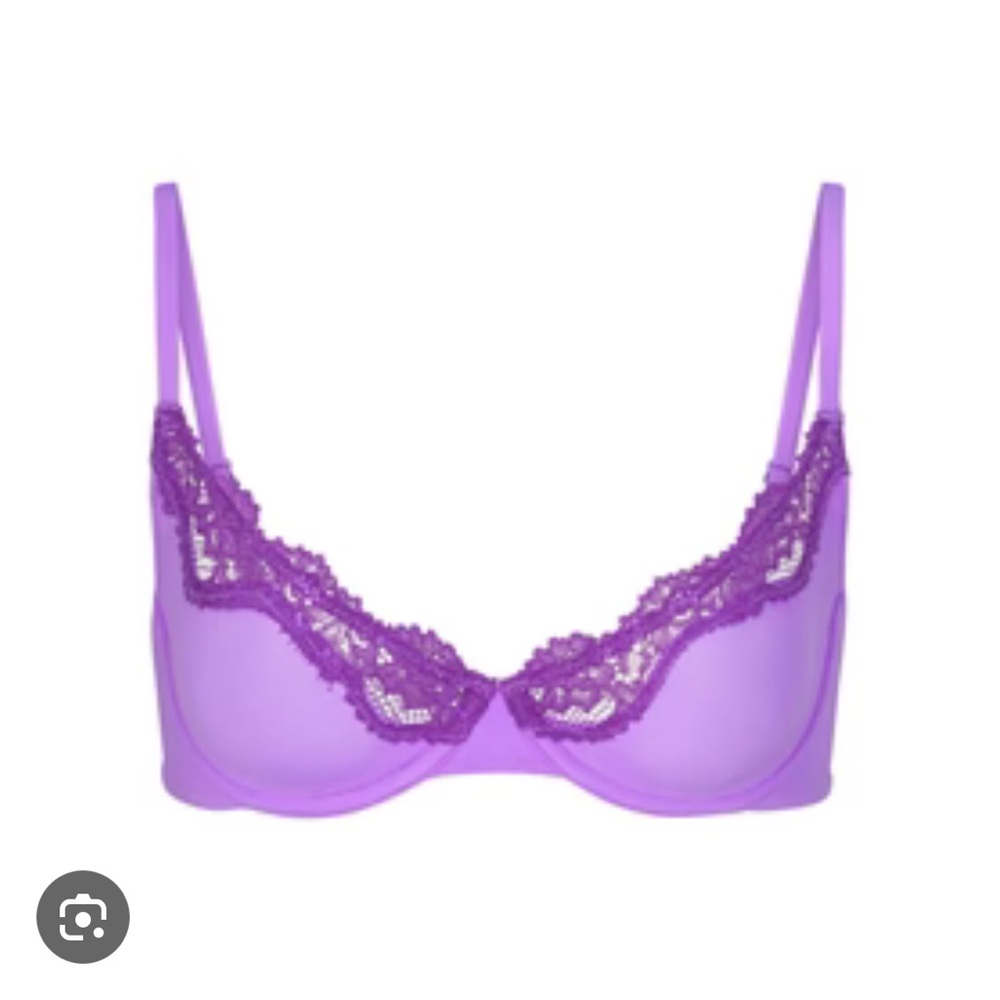 Skims Fits everybody lace unlined purple bralette
